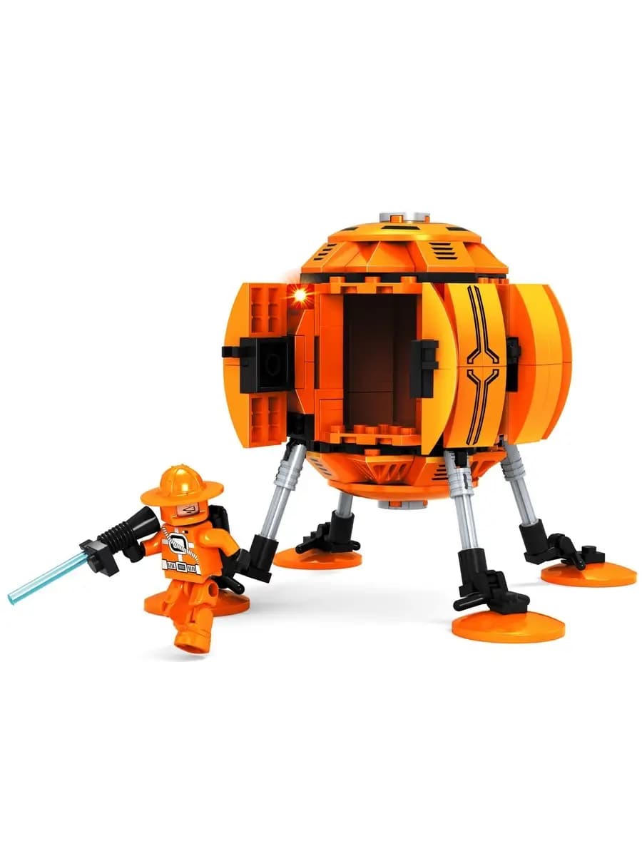 Конструктор для детей развивающий космос оранжевый модуль