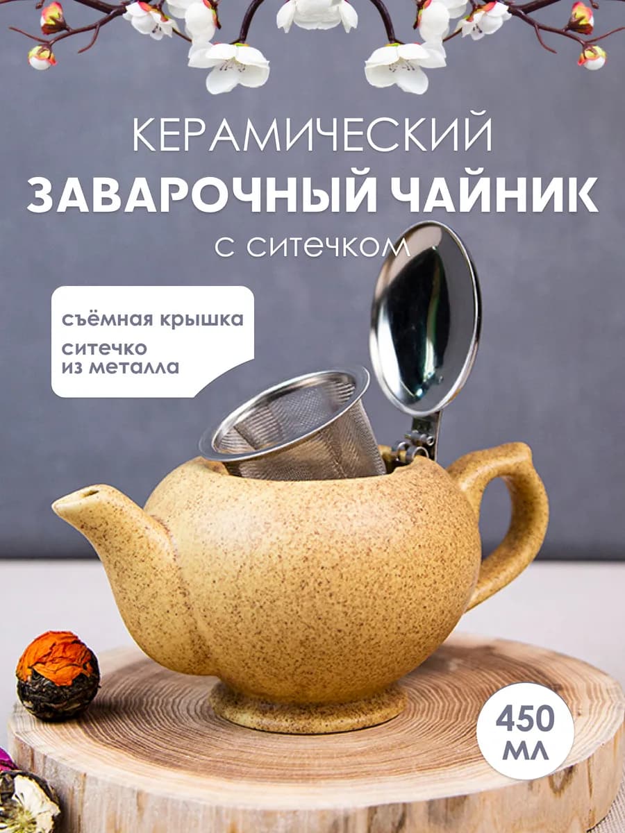 Чайник заварочный с фильтром 450 мл