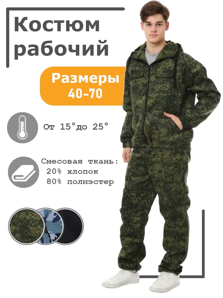 Костюм летний камуфляж Спецодежда СИЗы - фото 1