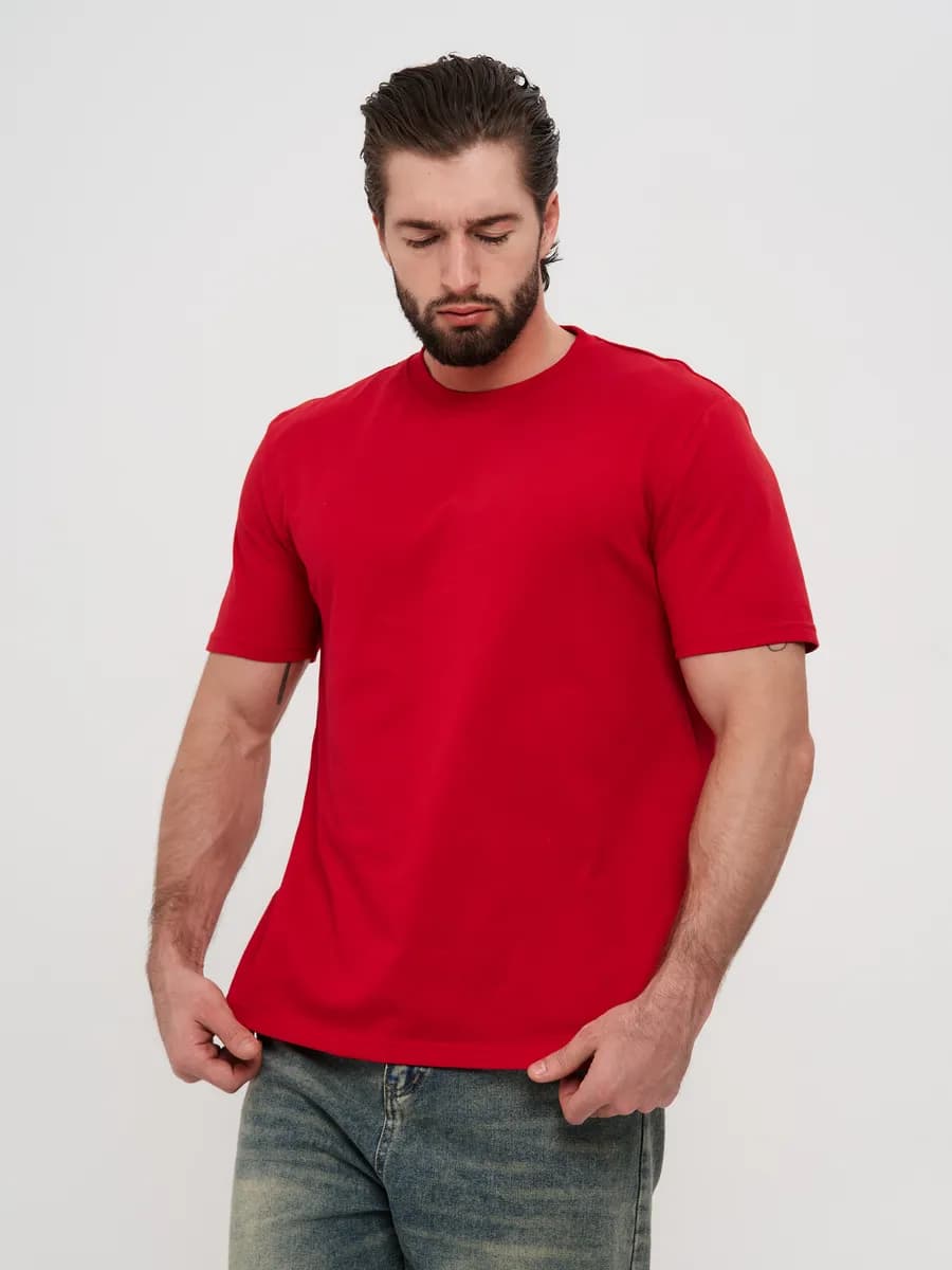 Футболка базовая хлопок однотонная