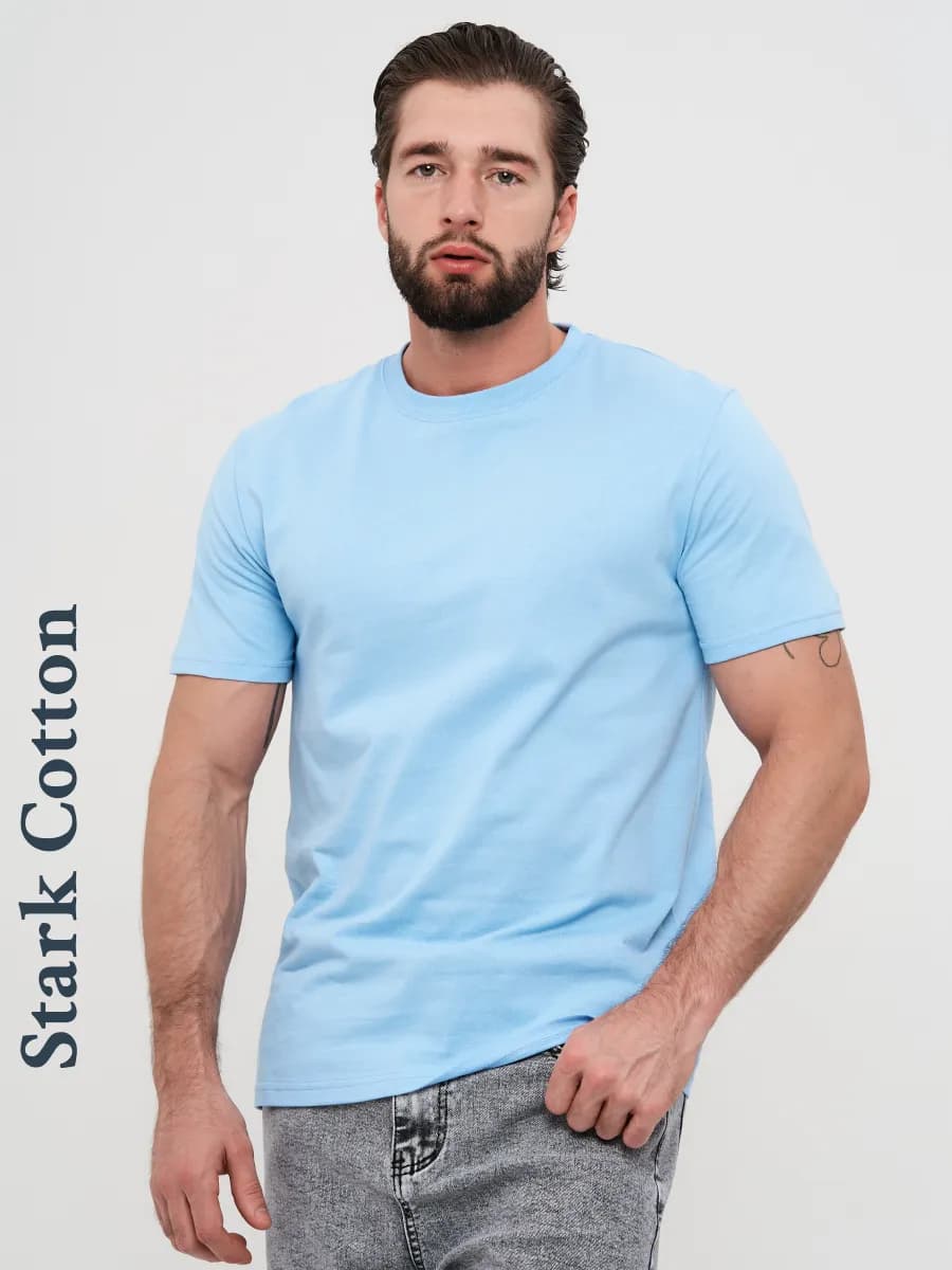 Футболка базовая хлопок однотонная