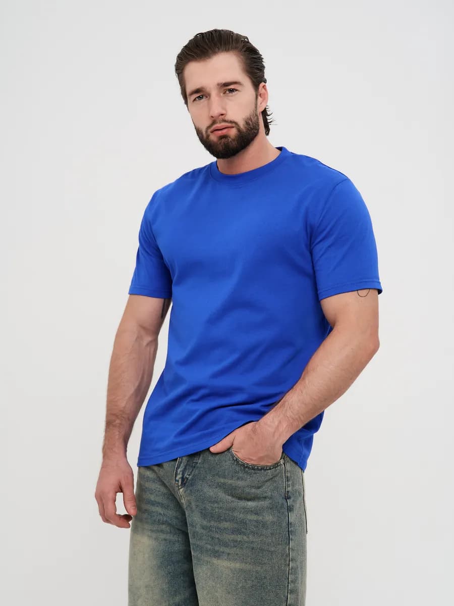 Футболка базовая хлопок однотонная