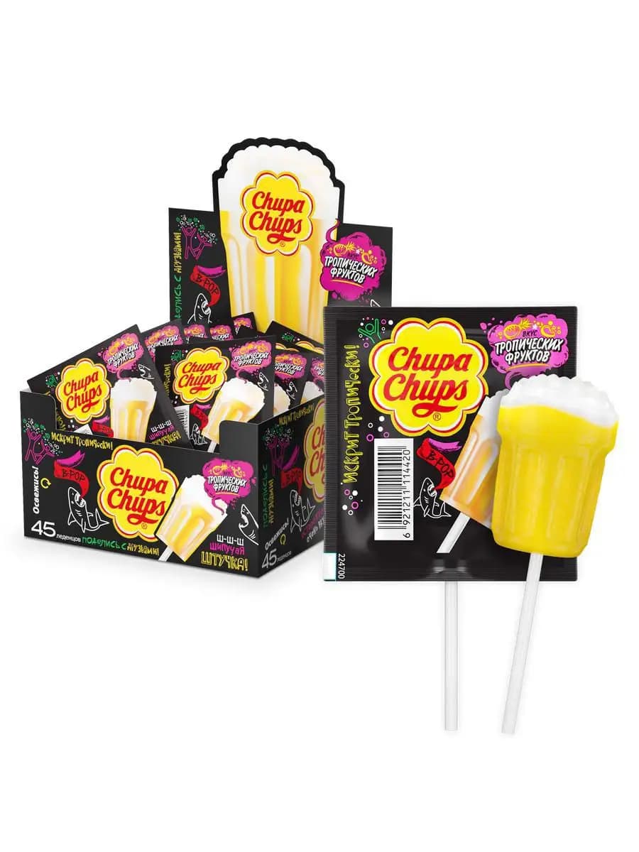 Карамель B-Pop с тропическим вкусом, 45шт по 15г