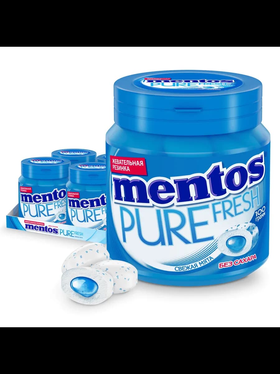 Жевательная резинка Pure Fresh Свежая мята, 4 шт по 100 г