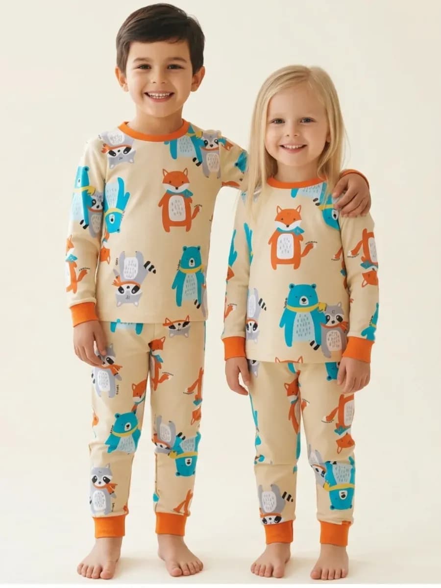 Пижама для девочки и мальчика со штанами - фото 1