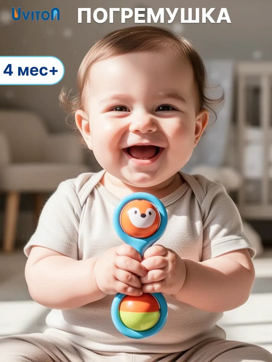 Погремушки для новорожденных 4+ игрушки развивающие