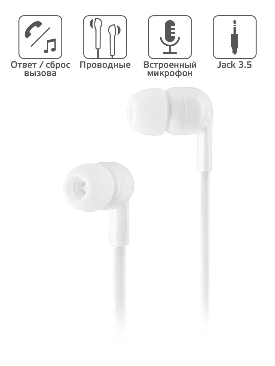 Наушники проводные HV-106 white