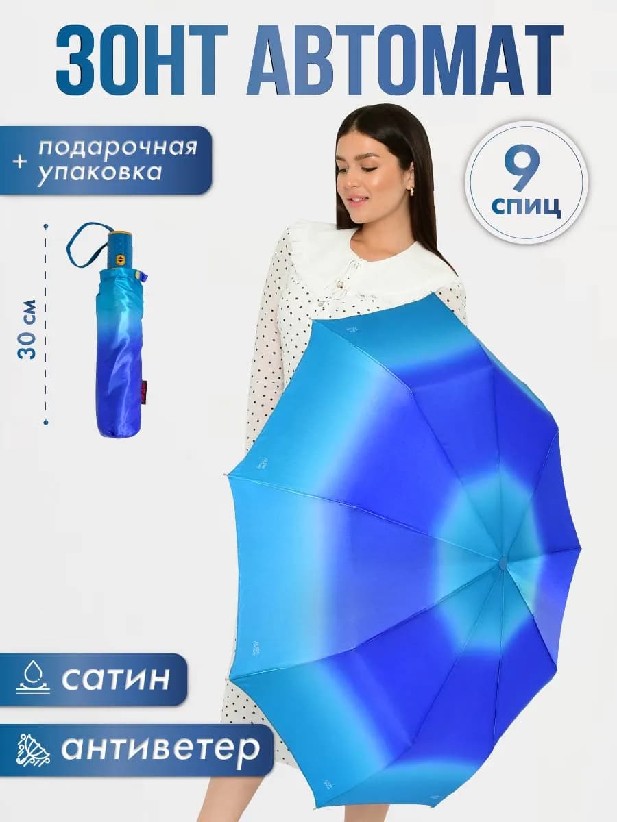 Зонт автомат антиветер складной