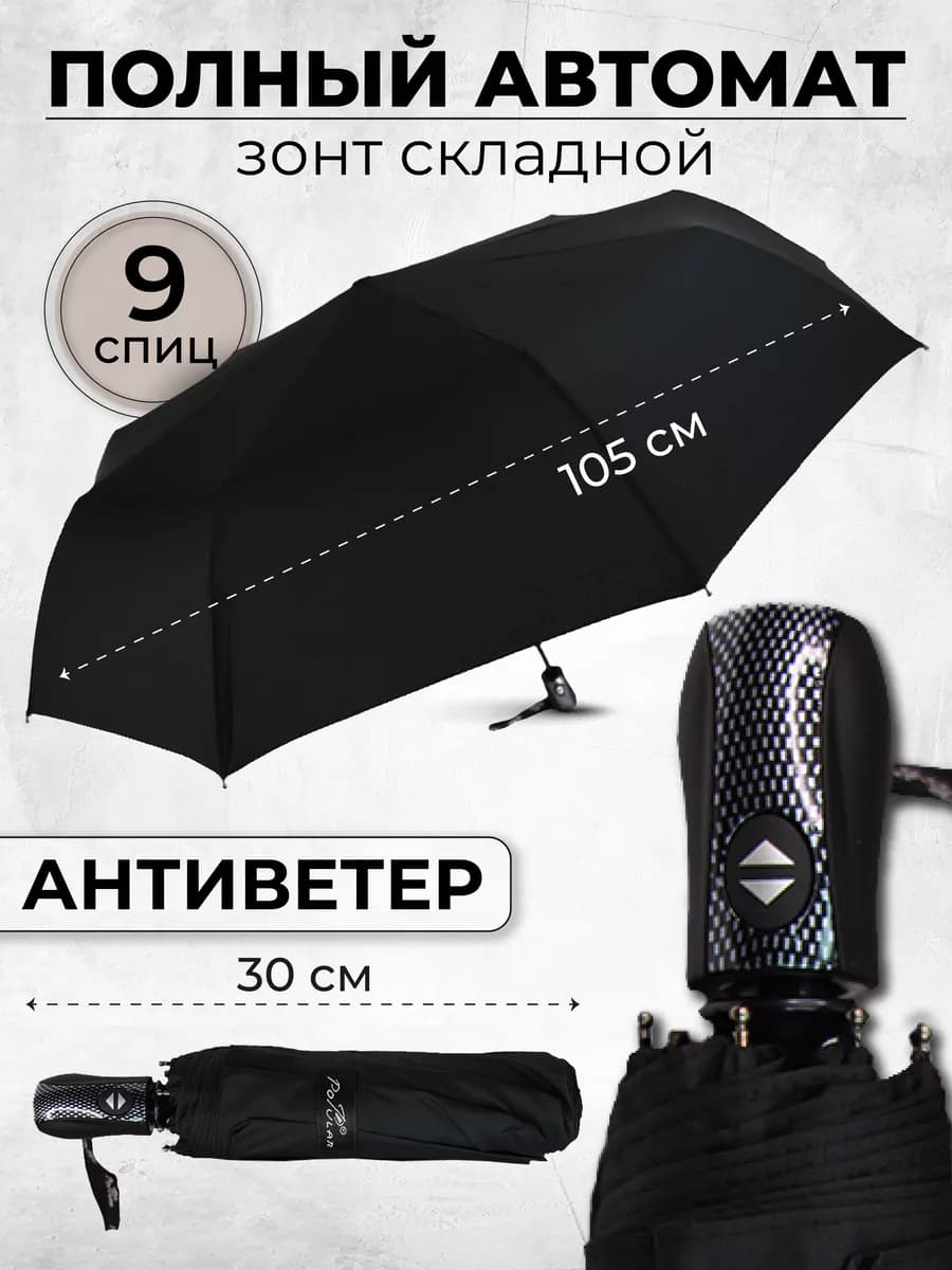 Зонт автомат складной антиветер