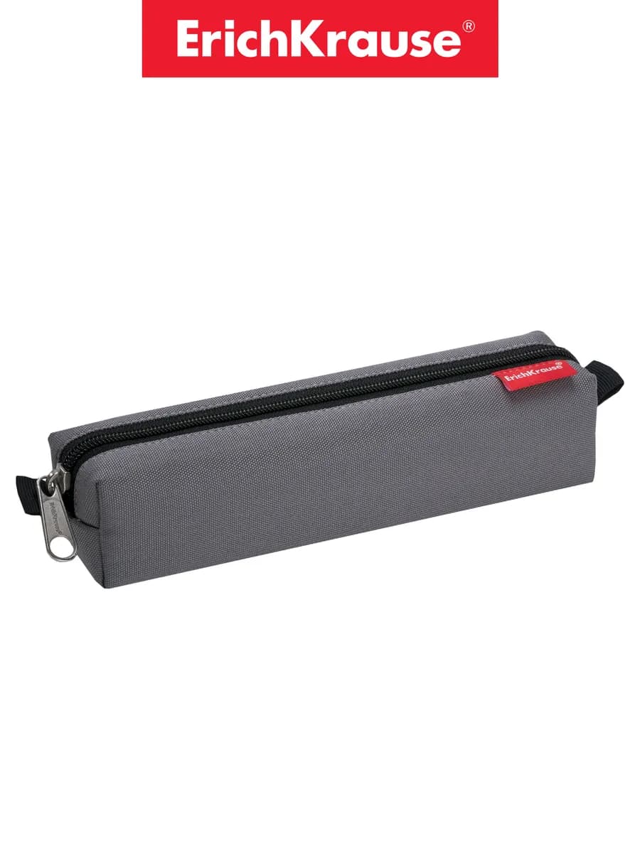 Пенал школьный, квадро mini 210x50x50мм Grey