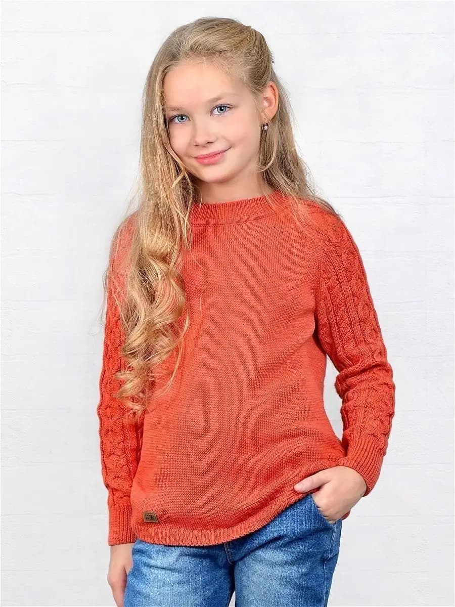 Вязаный джемпер детский свитер кофта