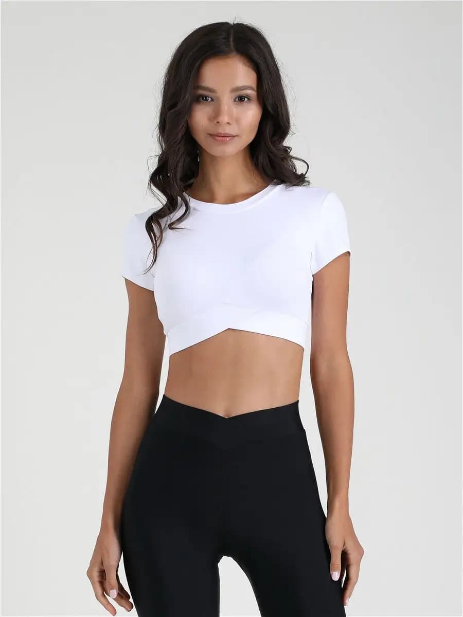 Топ,Кроп,Спортивная футболка