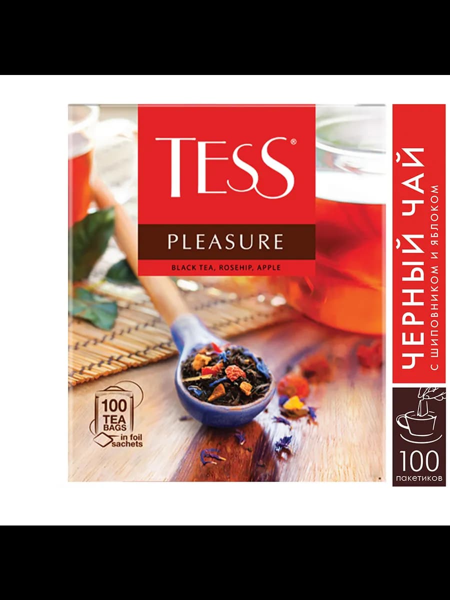 Чай черный Pleasure, в пакетиках, 100 шт