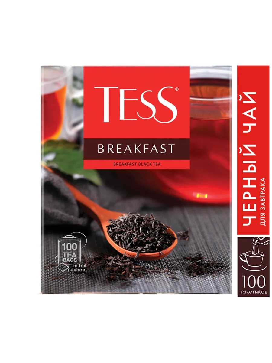 Чай черный Breakfast, в пакетиках, 100 шт