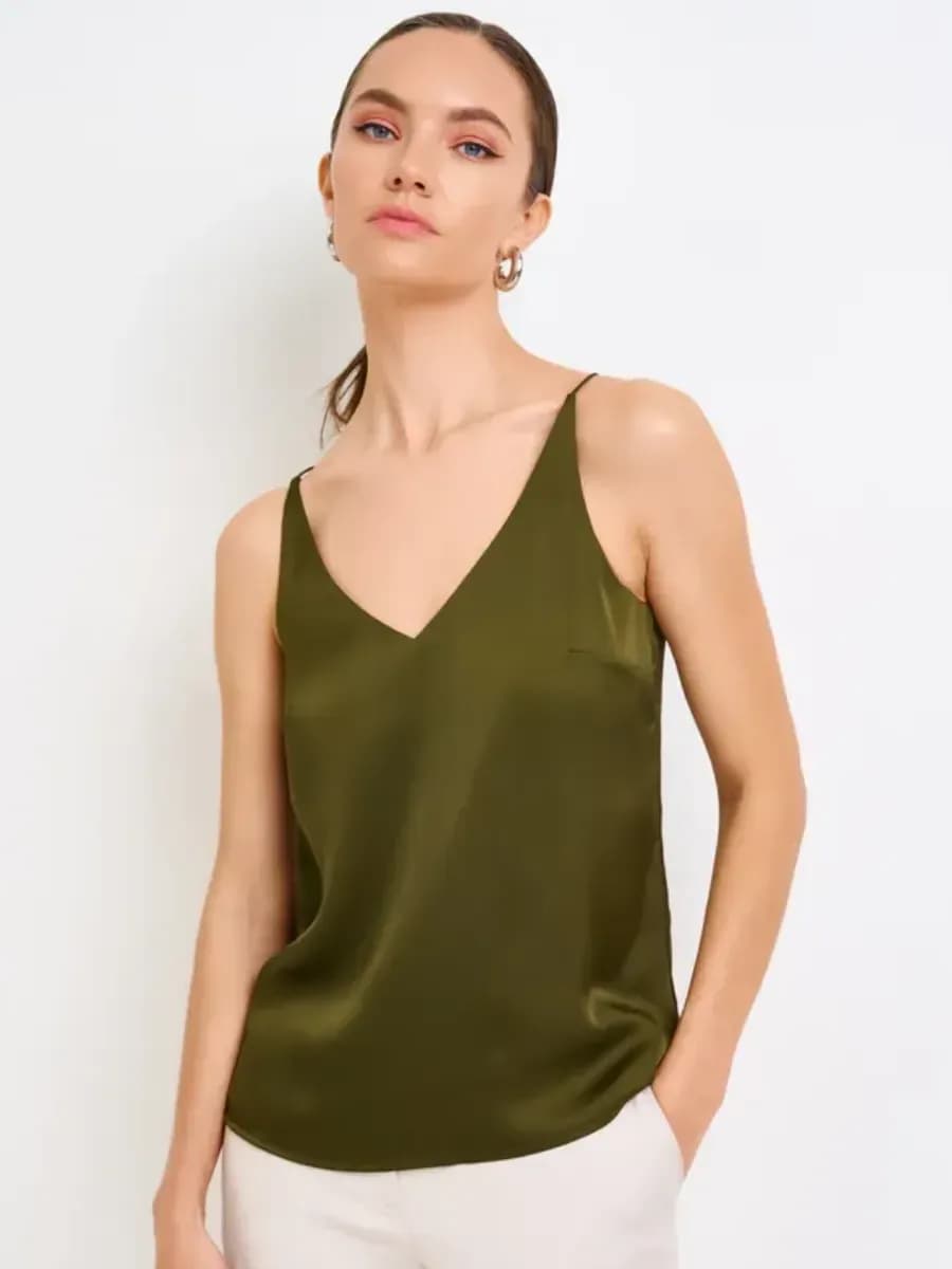 Вечерний топ шелковый под пиджак