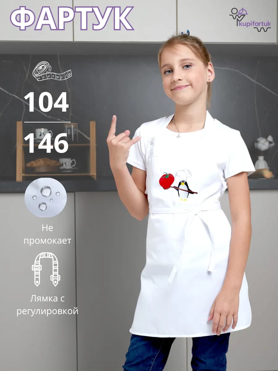 Фартук детский для трудов школьный