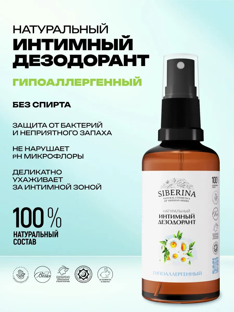 Интимный дезодорант спрей для гигиены