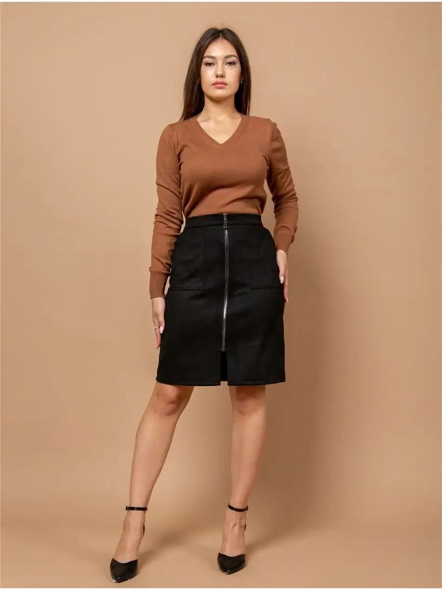 Юбка замшевая