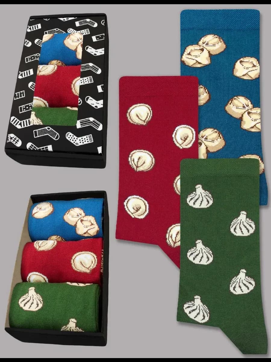 Высокие прикольные носки с принтом и рисунком набор 3 пары - фото 1