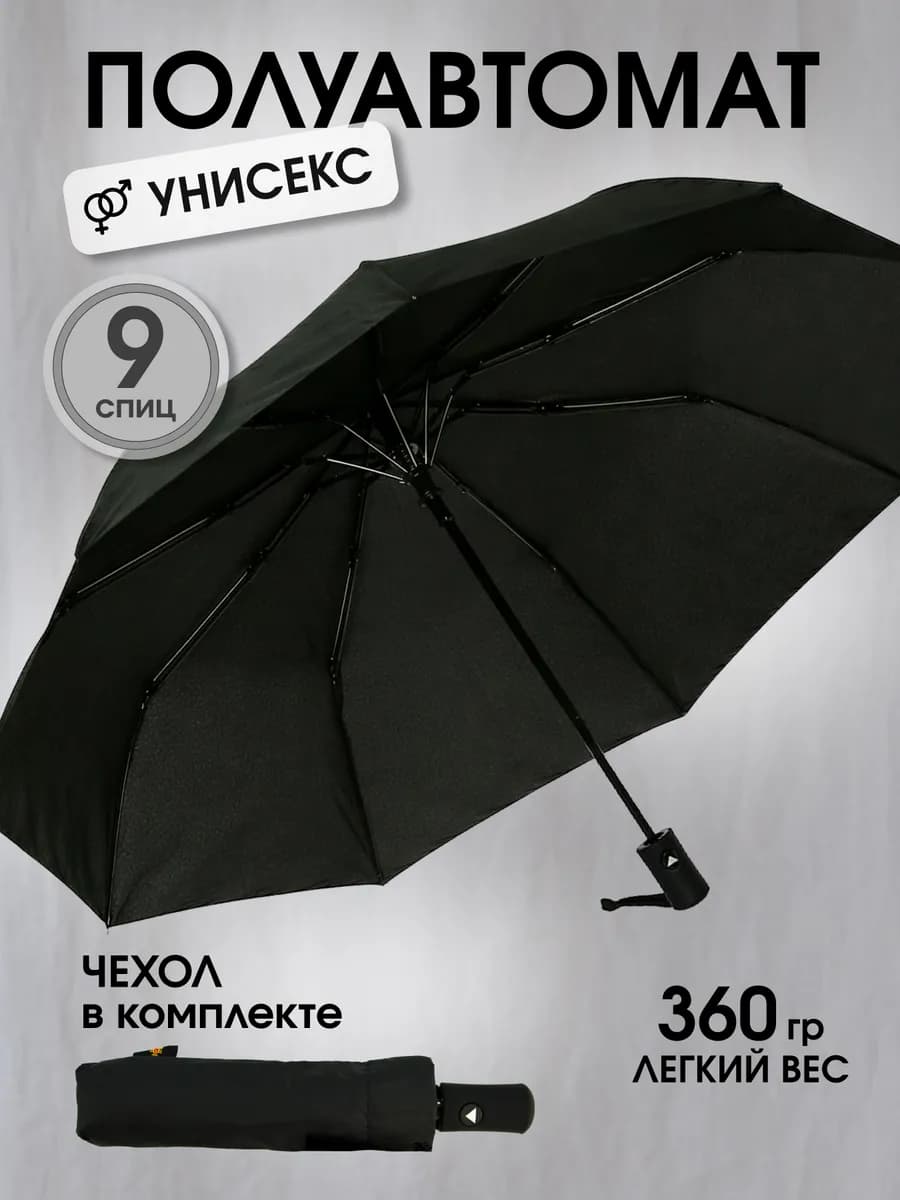 Зонт полуавтомат складной антиветер