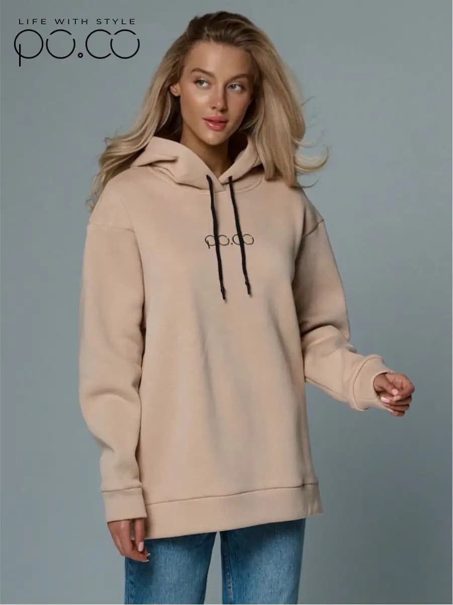 Худи оверсайз теплый