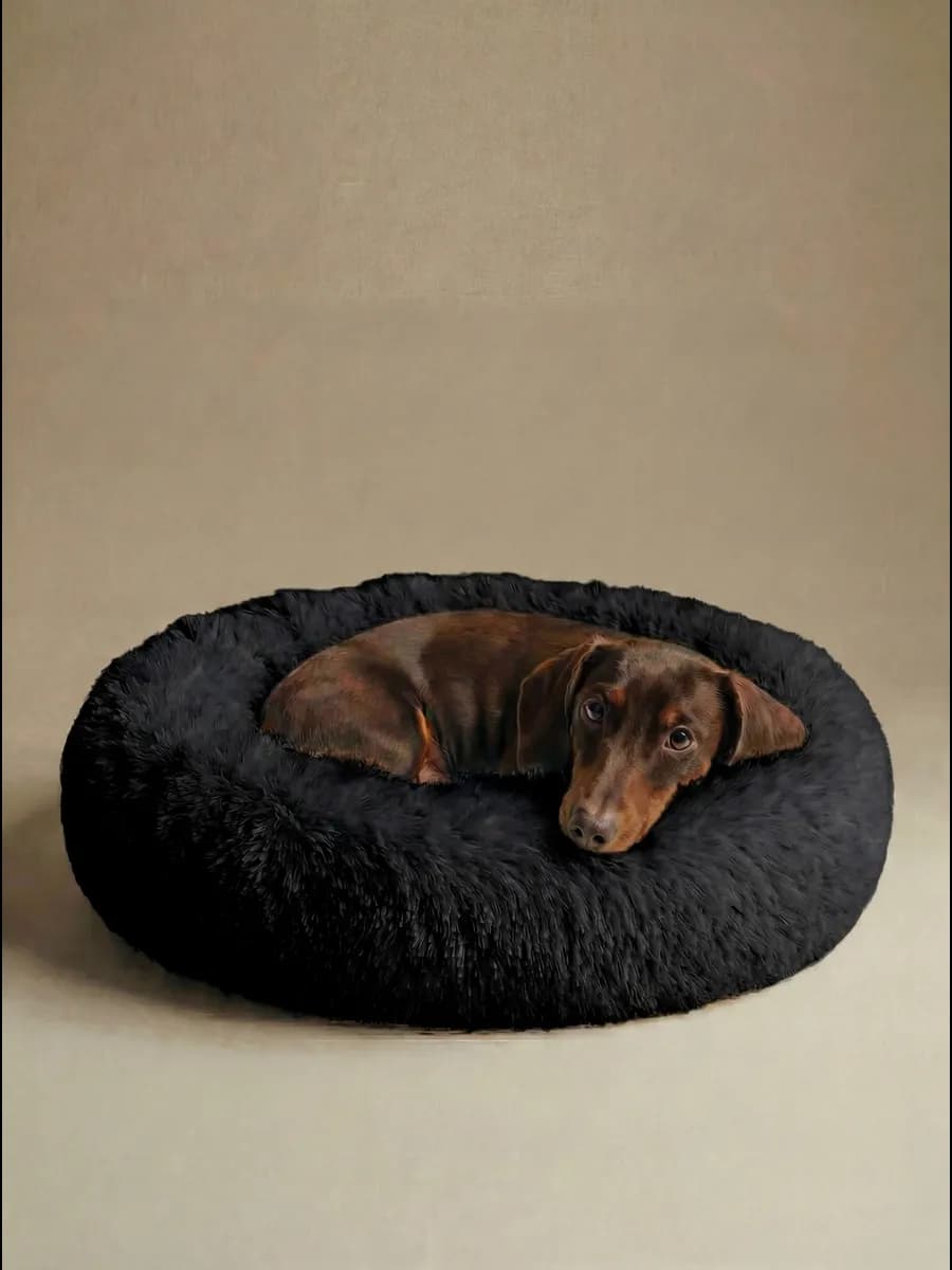 Лежанка пушистая для кошек и собак средних пород