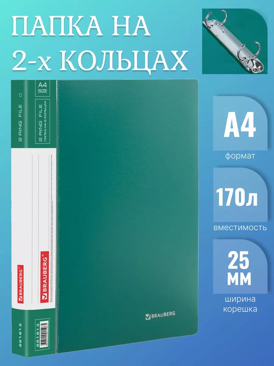 Папка на 2 кольцах для документов