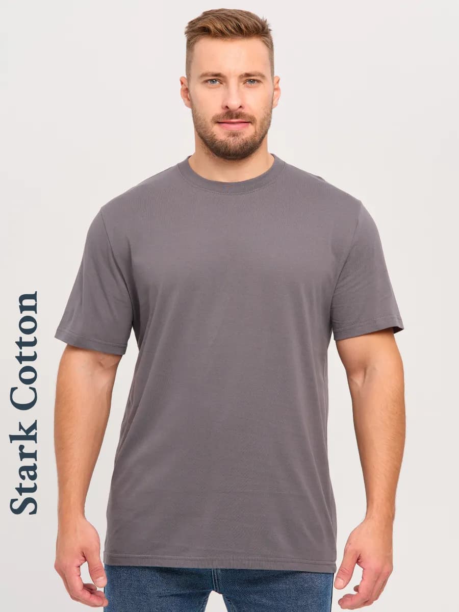 Футболка однотонная хлопок базовая - фото 1