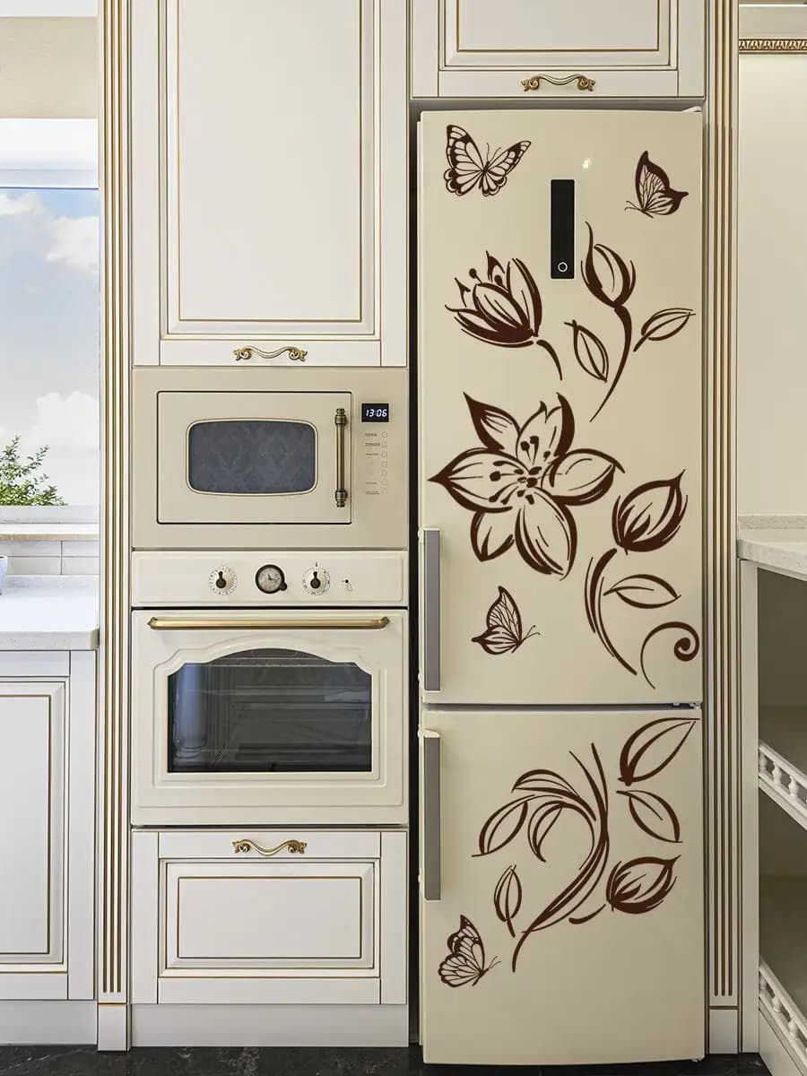 Наклейка интерьерная на стену дверь шкаф обои потолок - фото 1