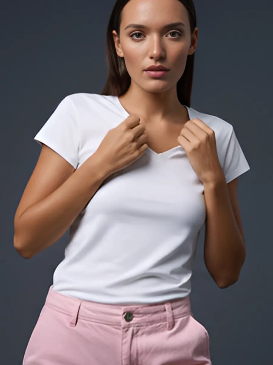 Футболка белая хлопковая базовая