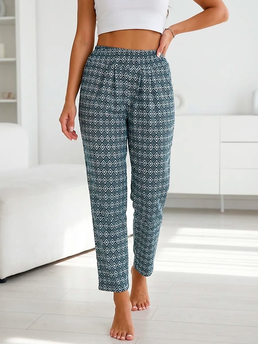Брюки больших размеров домашние хлопок