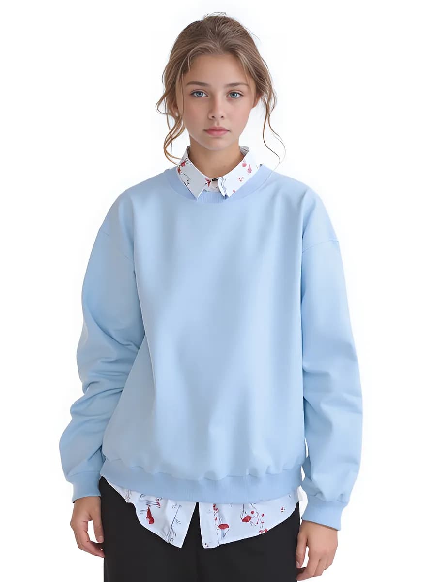 Свитшот y2k школьный оверсайз трикотажный - фото 1