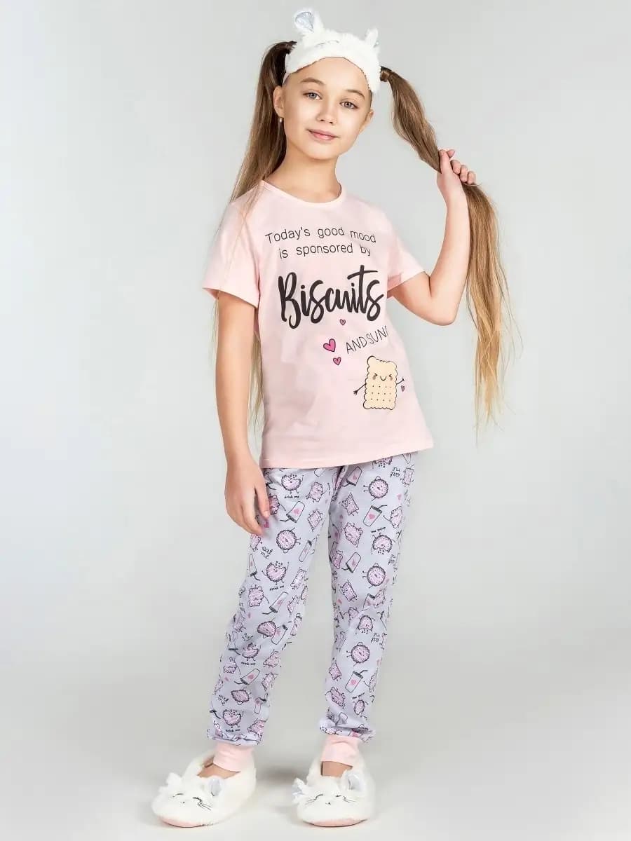 Костюм домашний подростковый с брюками комплект двойка