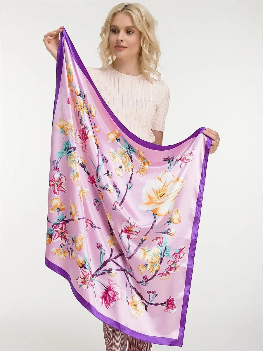 Платок шелковый косынка