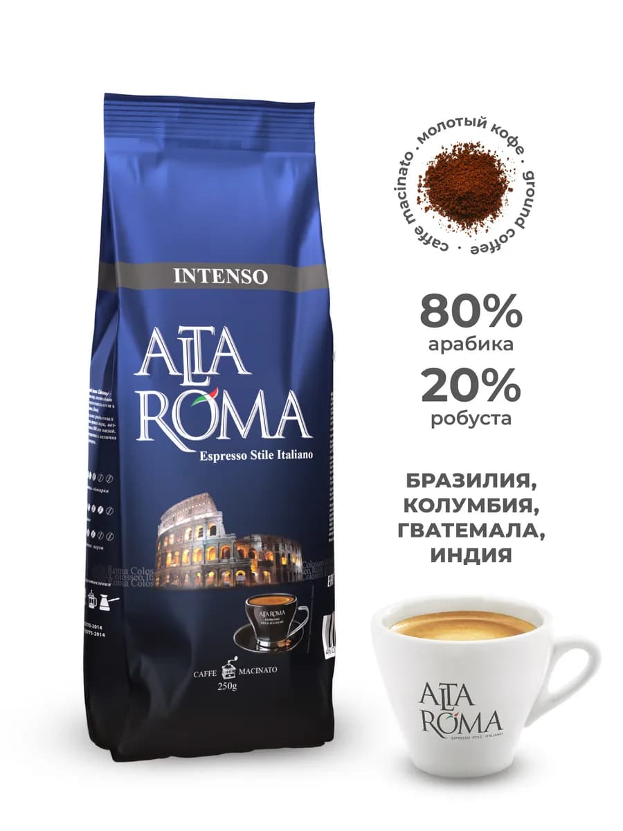 Кофе Intenso молотый, 250 г