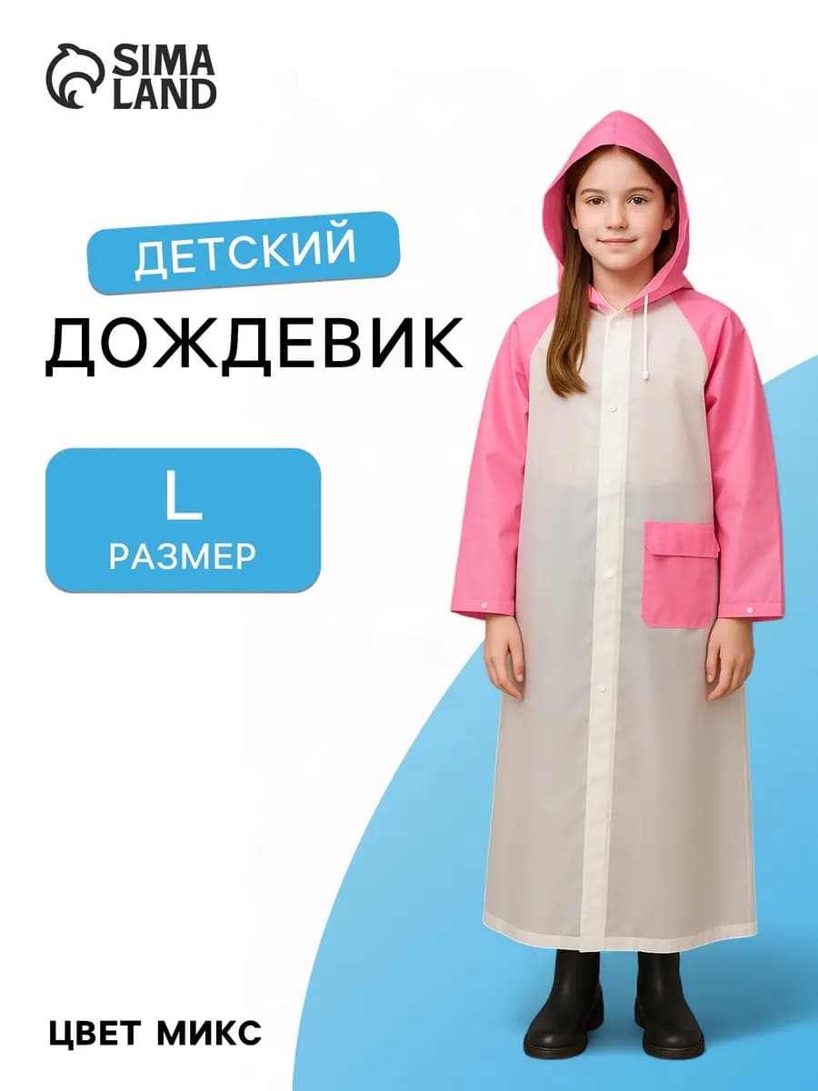 Дождевик детский с капюшоном
