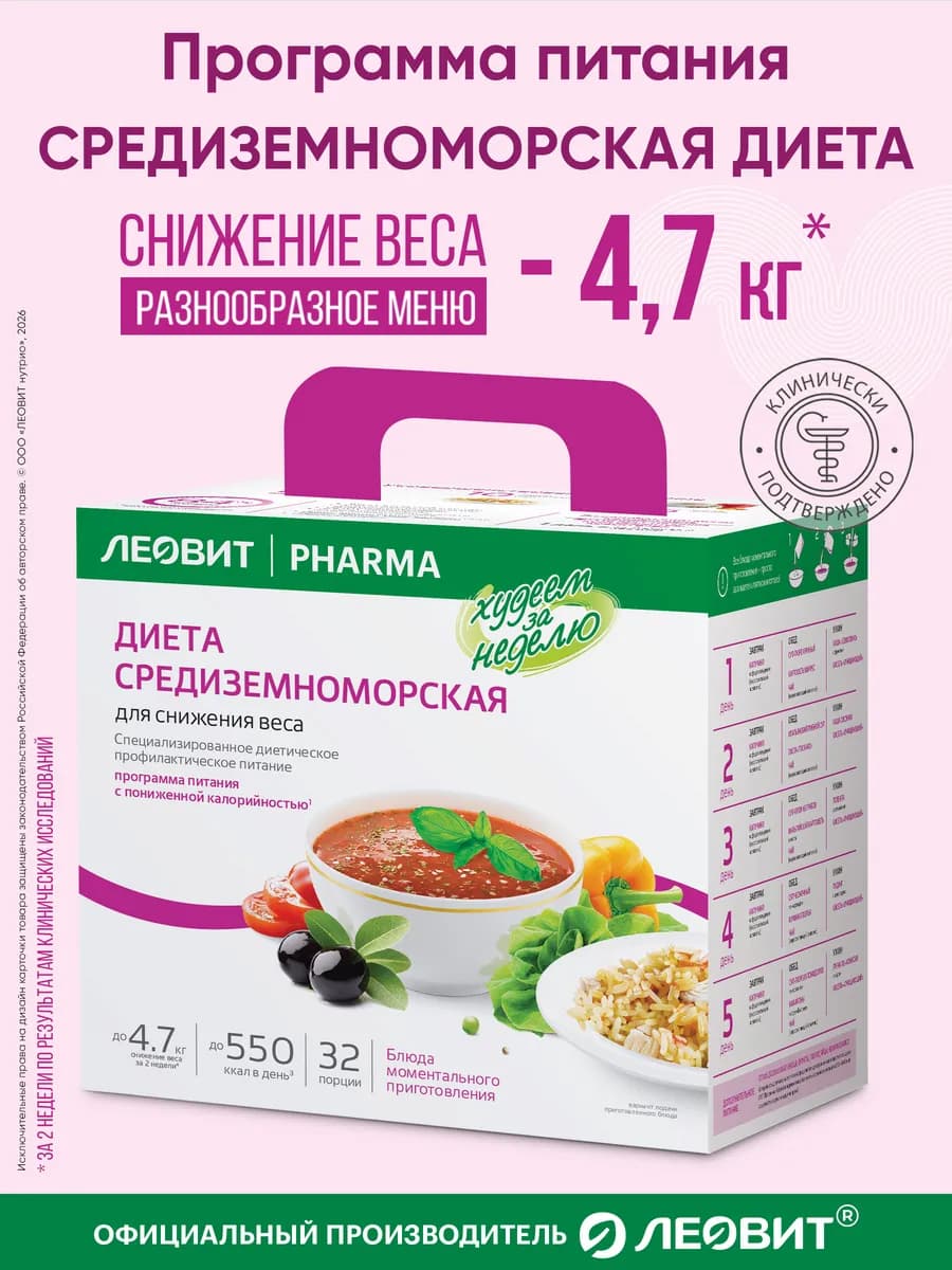 Диета для похудения Средиземноморская