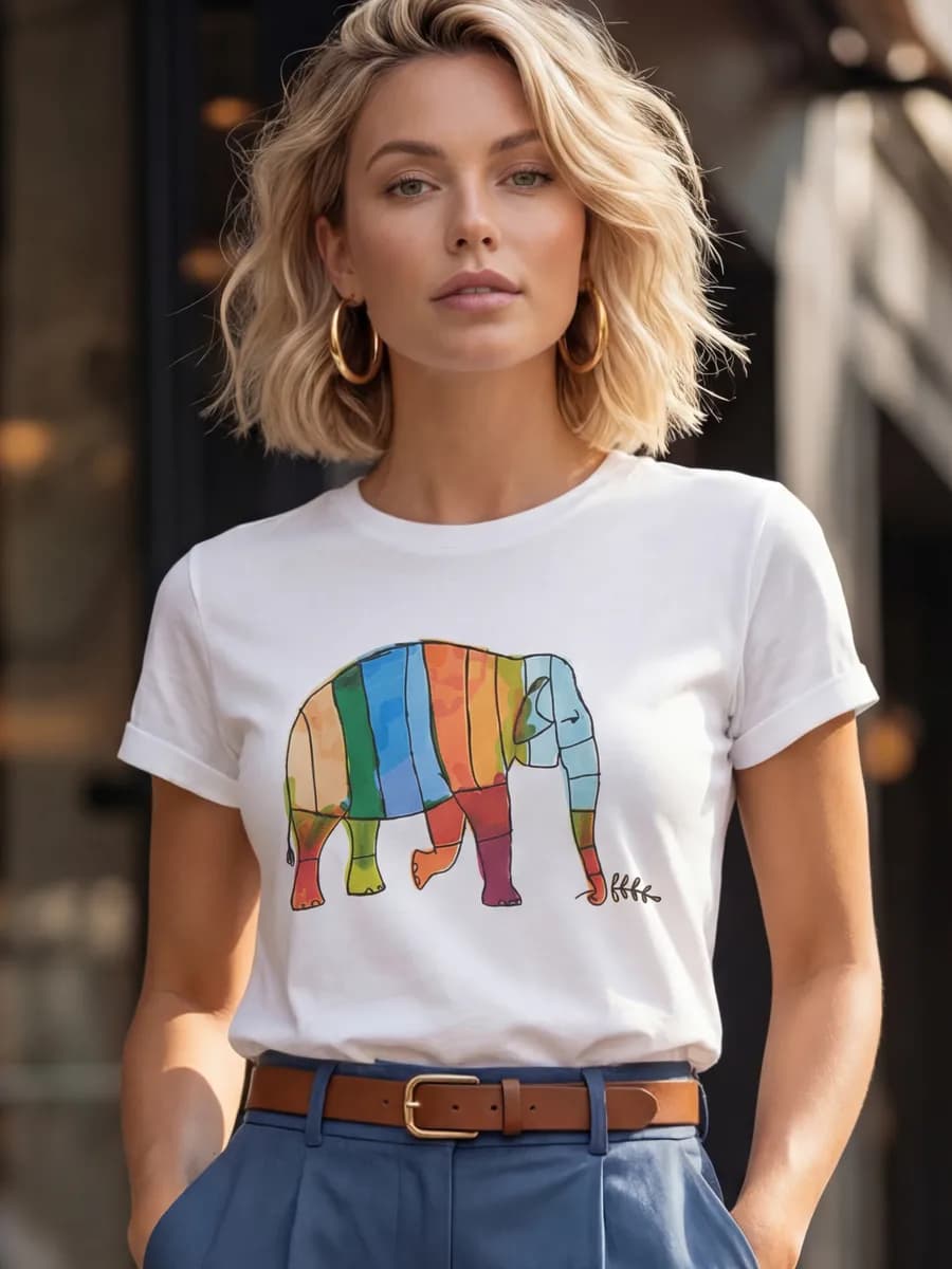 Футболка с принтом хлопок