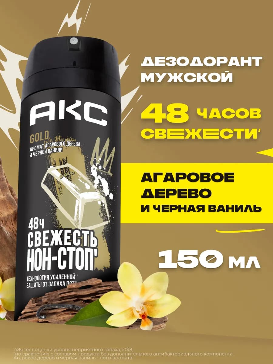 Парфюмированный дезодорант мужской спрей GOLD 150 мл