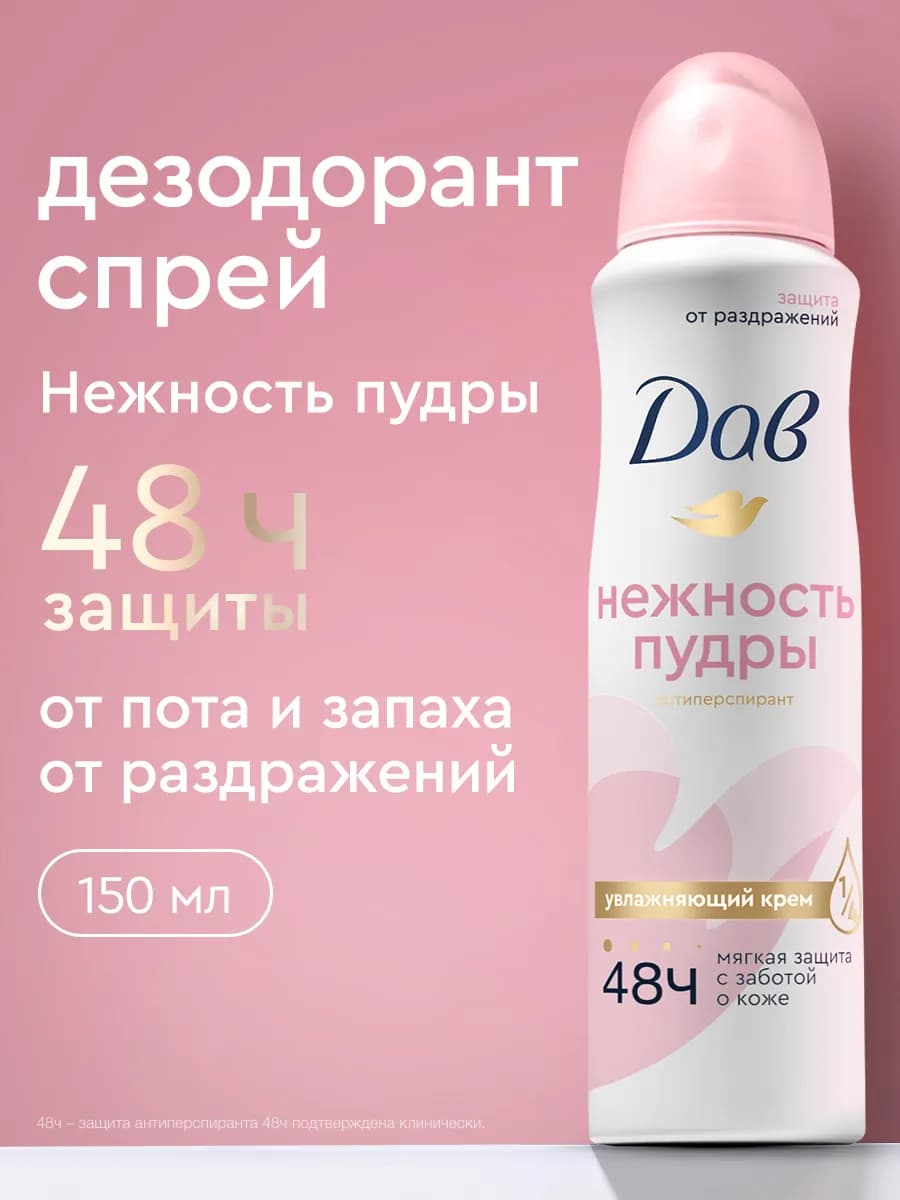 Дезодорант женский спрей от пота Нежность пудры 150 мл