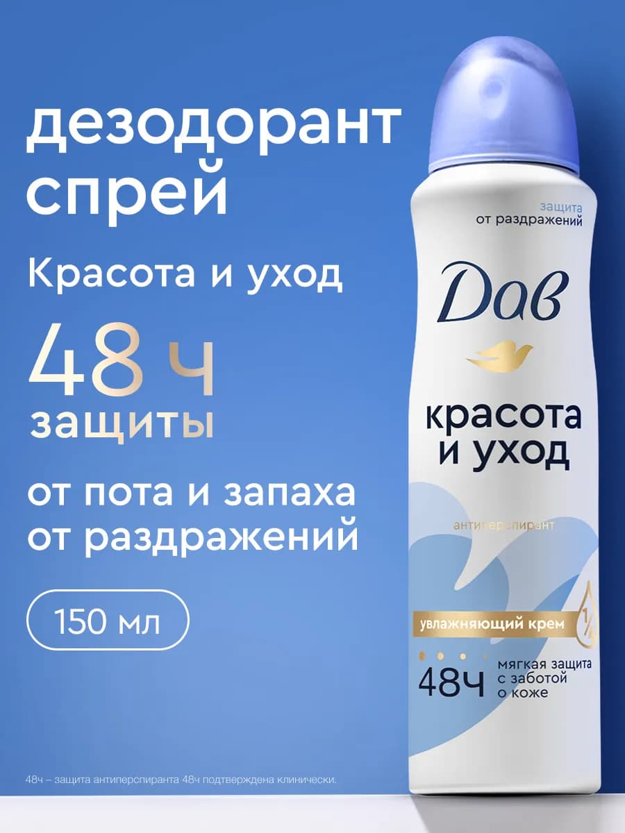 Дезодорант женский спрей от пота Красота и уход 150 мл