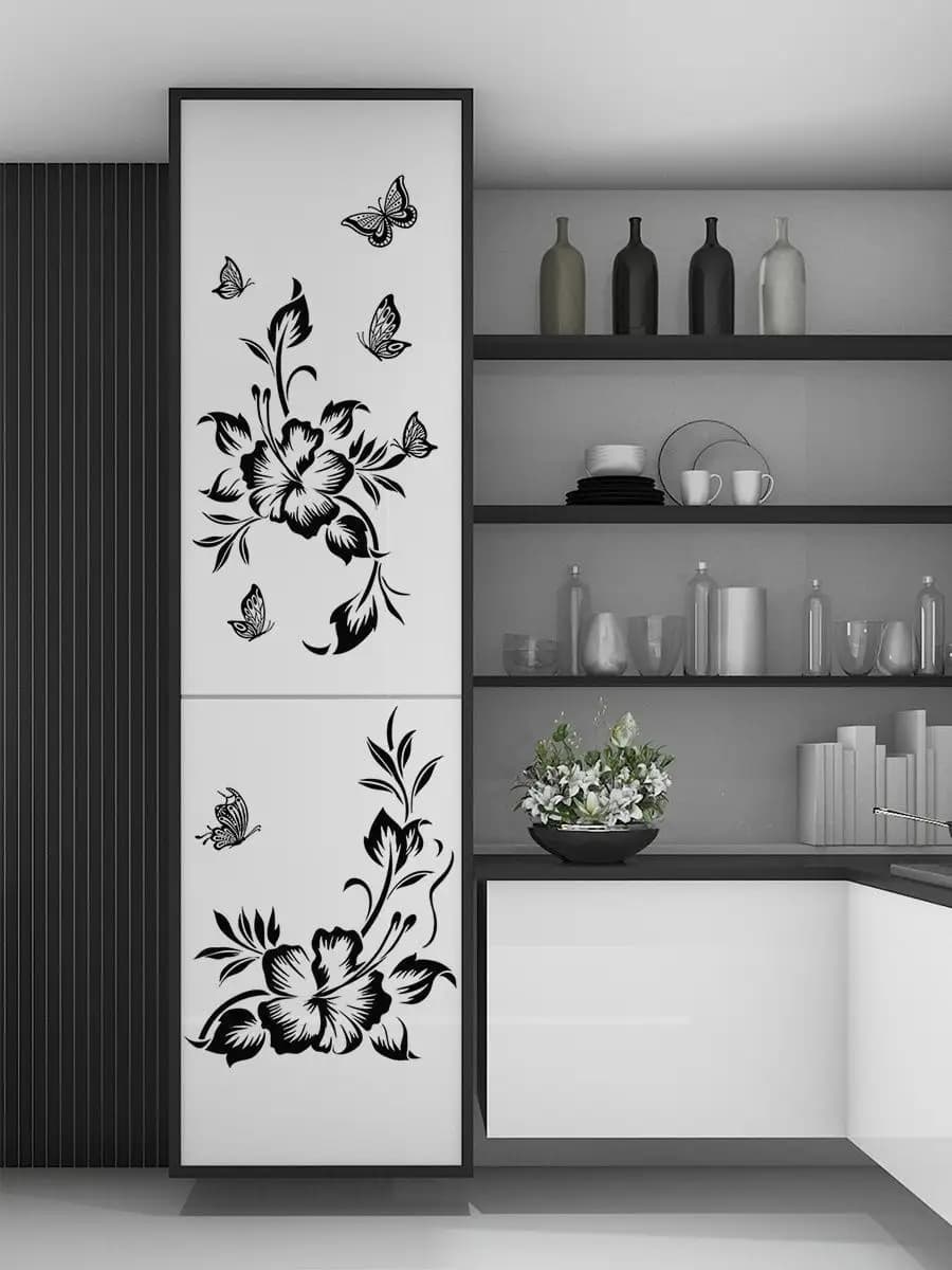 Наклейка интерьерная на стену холодильник потолок