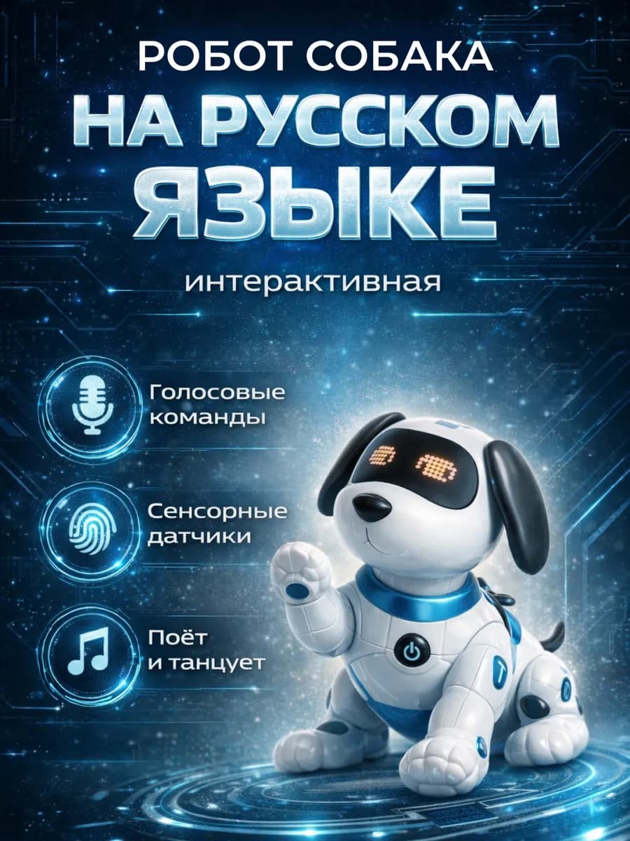Робот собака интерактивная на радиоуправлении