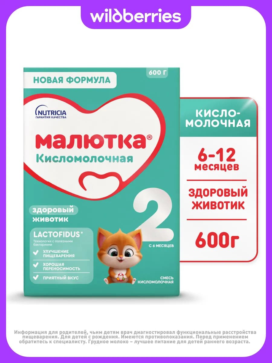 Молочная смесь Кисломолочная 2 с 6 мес, 600г