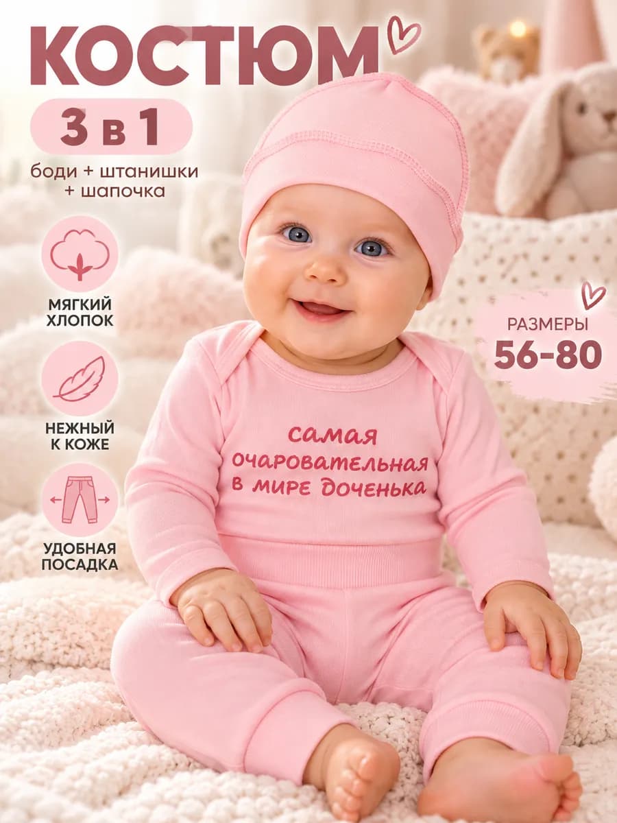 Комплект для новорожденных набор на выписку