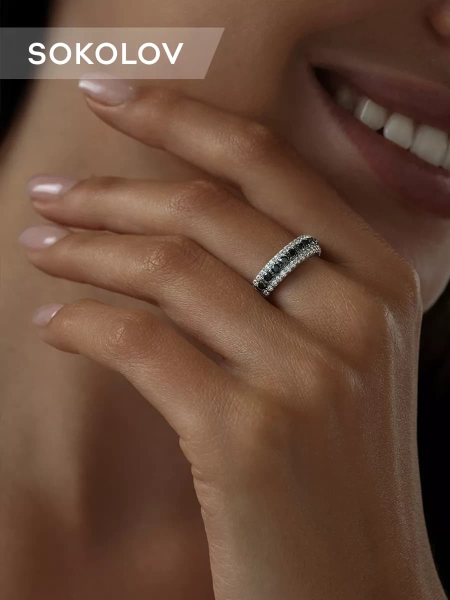 Кольцо серебро 925