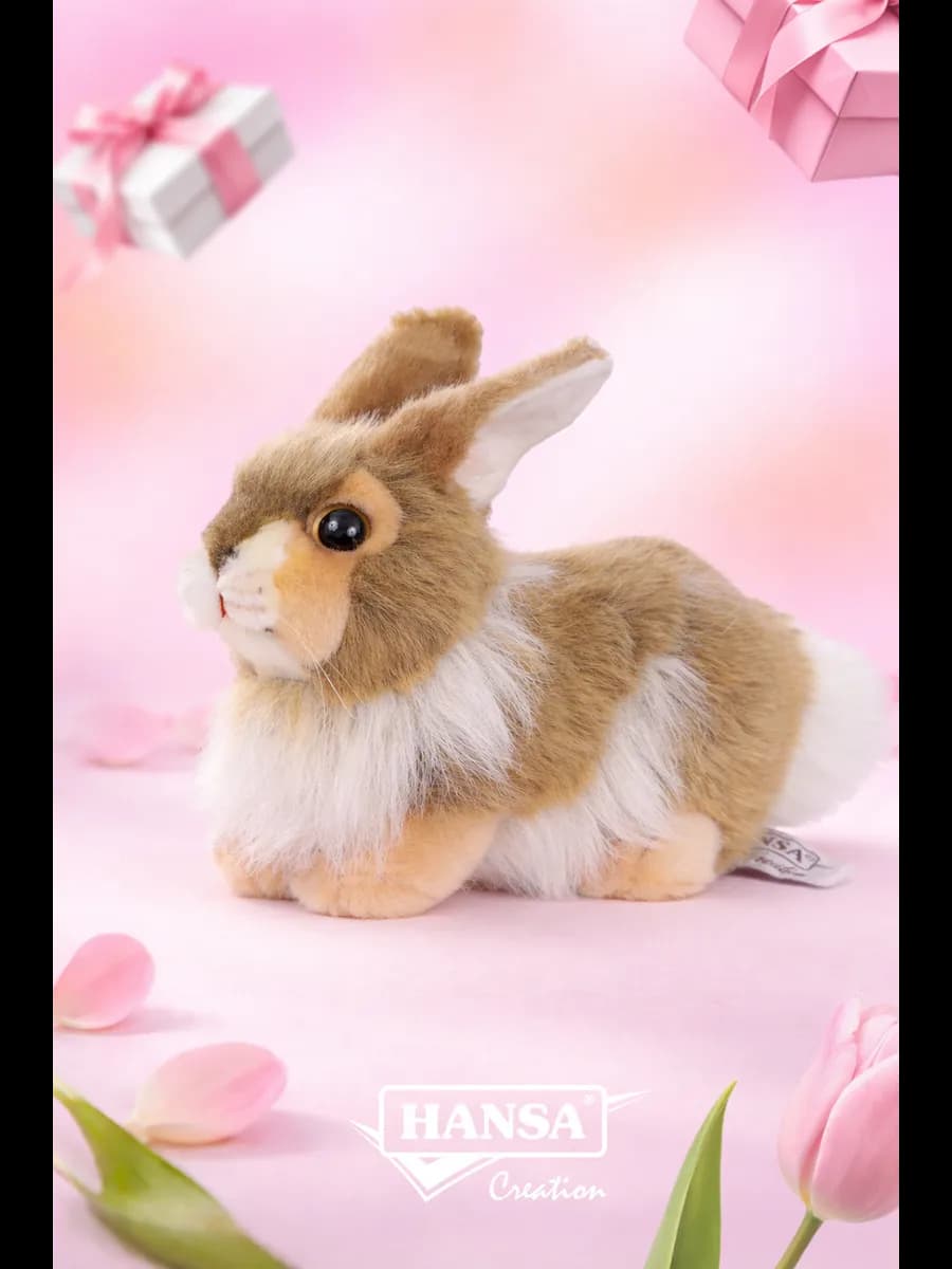 Реалистичная Мягкая игрушка Кролик, 23 см