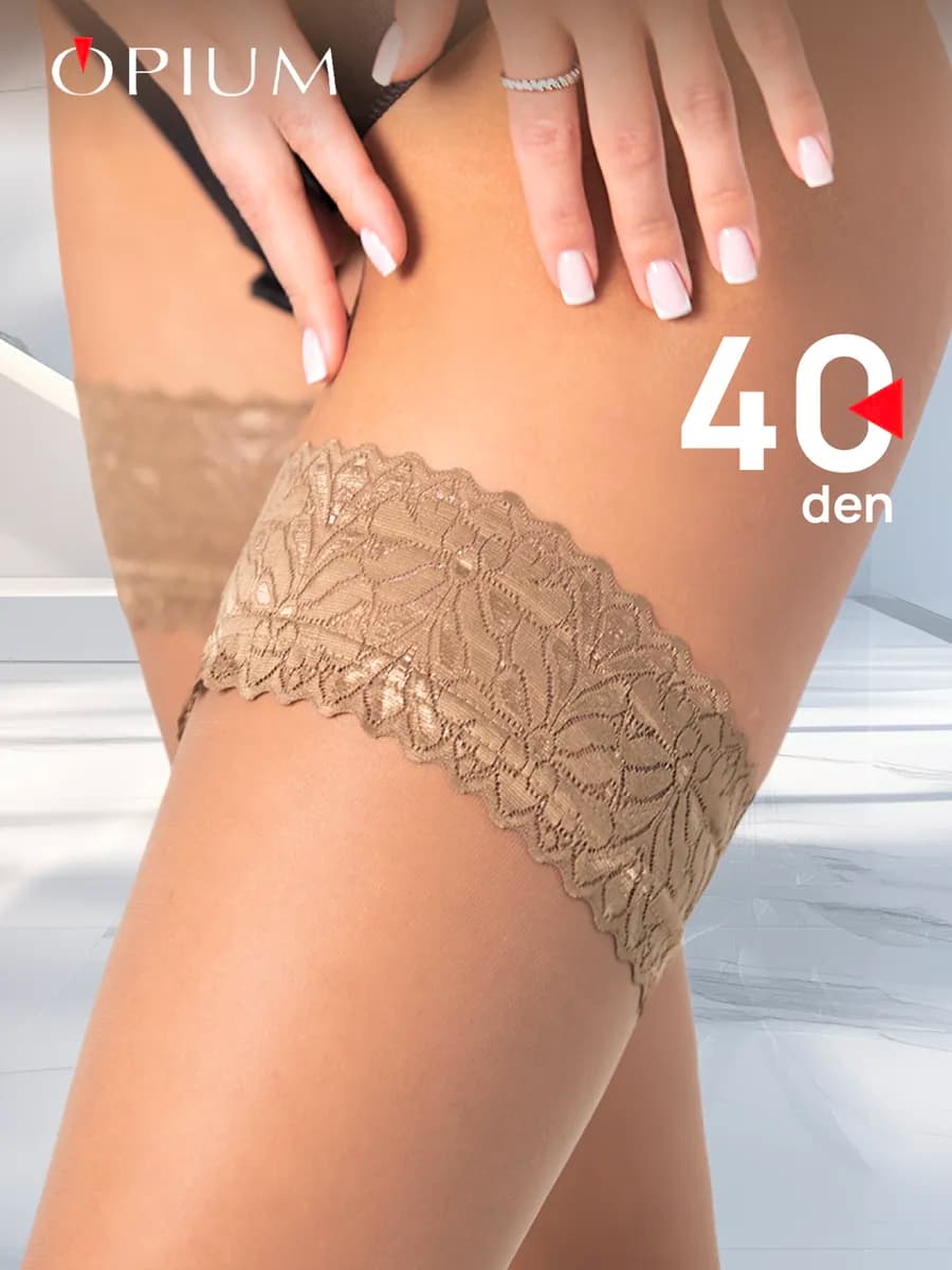 Чулки кружевные на резинке