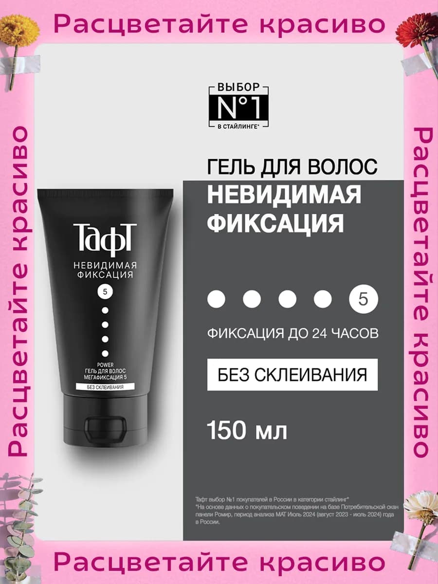 Гель для укладки волос Power, мегафиксация 5, 150 мл