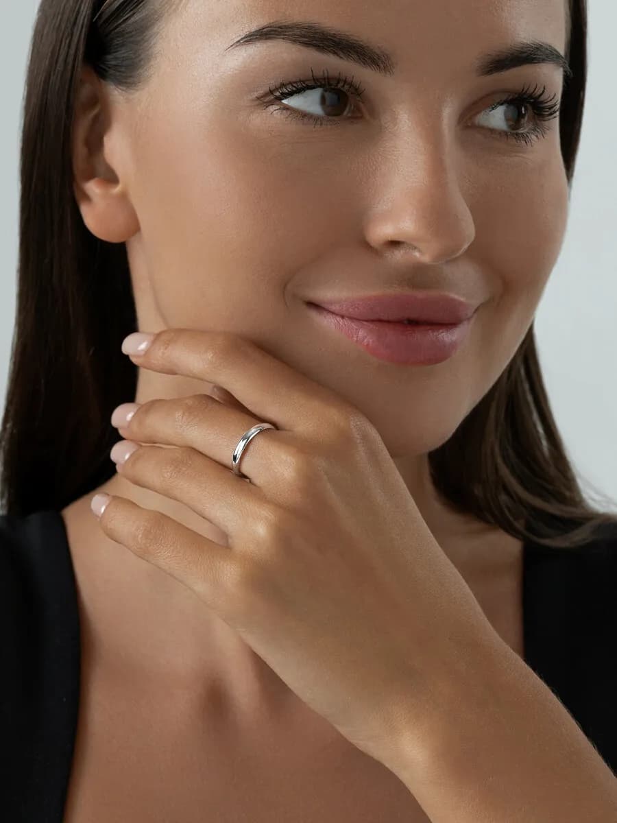 Обручальное кольцо серебро 925 пробы ювелирное